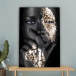 Impressions sur toile 40x60 cm decoration salon peinture tableaux chambre toiles maison femme or noir ... Impressions sur toile 40x60 cm decoration salon peinture tableaux chambre toiles maison femme or noir ...