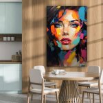 Impression sur toile avec bois cadre 40x60cm muraux dco chambre tableau salon femme - art - abstrait ...