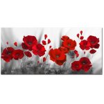Impression sur toile fleurs coquelicots rouge tableau décoration murale déco salon image peinture sur ... Impression sur toile fleurs coquelicots rouge tableau décoration murale déco salon image peinture sur ...