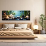 Impression sur toile pierres orchidée bougies tableaux image déco murale bureau couloir hôtel spa zen ... Impression sur toile pierres orchidée bougies tableaux image déco murale bureau couloir hôtel spa zen ...