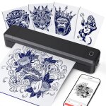 Imprimante de tatouagemini imprimante thermique bluetooth portable a4 wifi sans encre?compatible avec ...