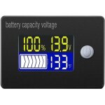 Indicateur de capacit� de la batterie 12v affichage lcd voltm�tre testeur de temp�rature pour li - ion ...