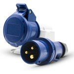 Industrial prise femelle industrielle et prise m�le industrielle 32a cee 3 broches 2p + t 220v etanche ...