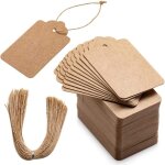 Inf �tiquettes volantes en papier kraft avec ficelle - 100 pi�ces