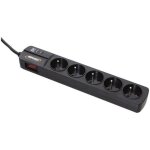 Infosec - s5 black line ii - parasurtenseur 5 prises - garantie 2 ans