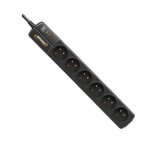 Infosec s6 black line ii parasurtenseur 6 prises fr - 61296