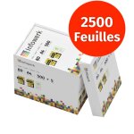 Infowerk papier pour imprimante et photocopieur 2500 feuilles 5 x 500 a4 80 g blanc premium vainqueur ...