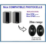 Infrarouge photocellules compatible avec nice epm / nice epmo 12 - 24v n. c - com - n. o. plage de fonctionnem ...