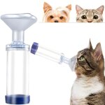 Inhalateur - vtrinaire - pour chiens et chats - chambre transparente - ajustement doux - couleur bleue ...