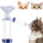 Inhalateur - v�t�rinaire - pour chiens et chats - chambre transparente - ajustement doux - couleur bleue ...