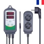 Inkbird itc - 308 prise thermostat numrique 2 relais 220v avec sondergulateur de temprature refroidissement ...