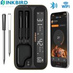 Thermomtre cuisine inkbird int - 12 - bw thermomtre de cuission pour barbecue avec 2 sondes bluetooth5. ...