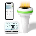 Inkbird thermom�tre de piscineconnect� �nergie solaire sans fil flottantpasserelle wifi moniteur multiip68 ...