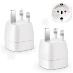Inn adaptateur prise anglaise 2pcs 67x36x49cm 110 - 250v 16a adaptateur de voyage france vers uk adaptateur ...