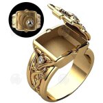 Inn bague homme avec mini bote de rangement secrte bande anneaux rtro bijoux cadeau hommes style punk ...