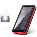 Inn batterie externe solaire 30000mah avec lumi�re led banque dalimentation portable avec 4 ports usb ...