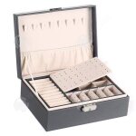 Inn bote  bijoux 23x17cm double couche bote  bijoux en bois verrouillable bote de rangement pour ...