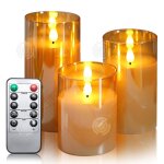 Inn bougie led �lectronique 3pcs avec t�l�commande flamme led clignotante bougie simul�e lumi�re de bougie ...