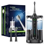Inn brosse  dents lectrique 2 en 1 500 ml capacit du rservoir deau 3 modes brosse  dents acoustiques ...