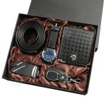 Inn coffret de montres haut de gamme pour hommes 5pcs ensemble porte - monnaie ceinture et porte - clés ... Inn coffret de montres haut de gamme pour hommes 5pcs ensemble porte - monnaie ceinture et porte - clés ...