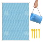Inn couverture de plage 200x150cm natte anti - sable quatre pieux jaunes fibre de polyester tapis de ...