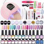 Inn gel nail polish kit 54pcs 36w 18led nail lampe ponceuse manucure vernis semi permanent extension ...