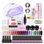 Kit de vernis  ongles en gel - inn - 36w - 54 pices - lampe led - ponceuse lectrique silencieuse