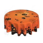 Inn halloween 137x274cm halloween ronde nappe citrouille et toile daraignée la nappe lavable est imperméable ... Inn halloween 137x274cm halloween ronde nappe citrouille et toile daraignée la nappe lavable est imperméable ...