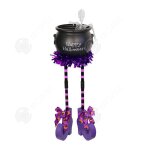 Inn halloween 60 x 175 cm pot de bonbons de sorcire squelette qui brille dans le noir dcoration hauteur ...