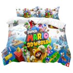 Inn housse de couette mario ensemble de literie basique trois pi�ces 140x200cm pour lit 2 personnes parure ...