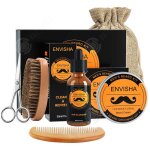 Inn kit barbe homme 6 pack avec huile crmes de barbe brosse  barbe ciseaux kit entretien coffret cadeaux ...