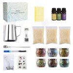 Inn kit de fabrication de bougies 20 noyaux de cire 6 boîtes de conserve kit fabrication bougies parfumées ... Inn kit de fabrication de bougies 20 noyaux de cire 6 boîtes de conserve kit fabrication bougies parfumées ...