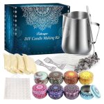Inn kit de fabrication de bougies 50 noyaux de cire 8 botes de conserve kit fabrication bougies parfumes ...