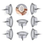 Inn lampe solaire extrieur 8 pcs 55mm 1. 5w etanche ip67 spot led encastrable dimmable pour terrasse ...