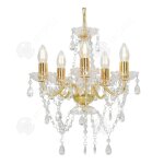 Suspension luminaire inn 6 ttes 220v lustre en cristal lampe de chambre villa or convient pour salle ...