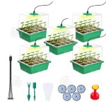 Inn mini serre pour plantes kit avec lampe rglable 5 pices 60 cellules dme de ventilation bac  semis ...