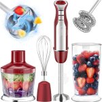 Inn mixeur plongeant rouge 800w 5 en 1 mixeur  main mixeur plongeur blender mlangeur  pure pour mlanger ...