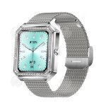 Inn montre connectée femme cadran carré serti de diamants livré avec variété de fonctions de détection ... Inn montre connectée femme cadran carré serti de diamants livré avec variété de fonctions de détection ...