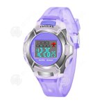 Inn montre digitale enfant violet 30m tanche luminescente rveil / minuteur montre fille montre enfant ...