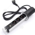 Inn multiprise electrique multiprise verticale bureau discret 8 prises 2 ports usb longueur c�ble 2m ...