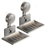 Inn porte savon 1 lot de 2 pices porte - savon en mtal multifonctionnel avec ventouse super puissante ...