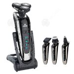 Inn rasoir electrique 4 en 1 homme humide sche rasoir rechargeable avec 3d ttes rotatives ecran lcd ...