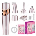 Inn rasoir facial pour femme 4 en 1 mini tondeuse le visage les sourcils les l�vres le nez les jambes ...