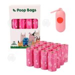 Inn sac a crottes chien 240pcs 33x23cm biodgradable rose avec bote rangement sacs ramasse - crottes ...