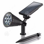 Inn spot solaire extrieur tanche et super lumineux lumire colore 7led spot solaire extrieur projecteur ...