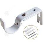 Inn support de tringle  rideaux 2x46x(88 - 115)cm blanc support de canne  pche romaine en fer crochets ...