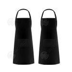 Inn tabliers 2 pcs 70 x 80 cm tablier de cuisine tablier noir pour la cuisine le jardinage la peinture ...