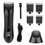 Pas tondeuse corps 600mah ipx5 �tanche led �cran 4 peignes limites et base rechargeable et brosse de ...