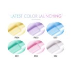 Inping 6 couleurs vernis � ongles gel pastel printemps - �t� 8 ml jaune violet rose bleu vert blanc