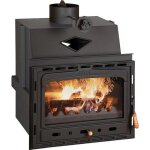 Insert de chemine prity c 158 kw a + 200 mm porte en fonte compact